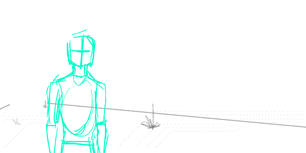 Outline version of Pokemon Go animation